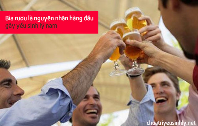 Bia rượu chính là kẻ thù gây yếu sinh lý cho nam giới