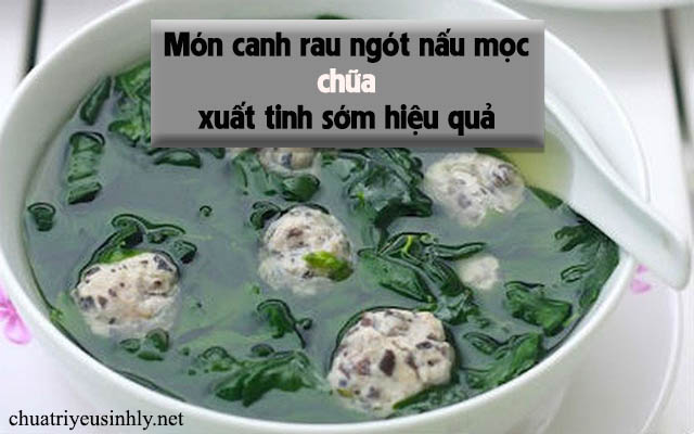 Món canh rau ngót nấu mọc chữa xuất tinh sớm