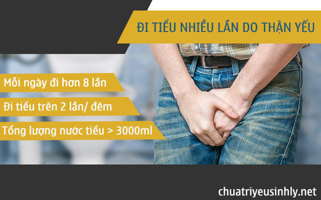 Biểu hiện của chứng thận yếu đi tiểu nhiều lần