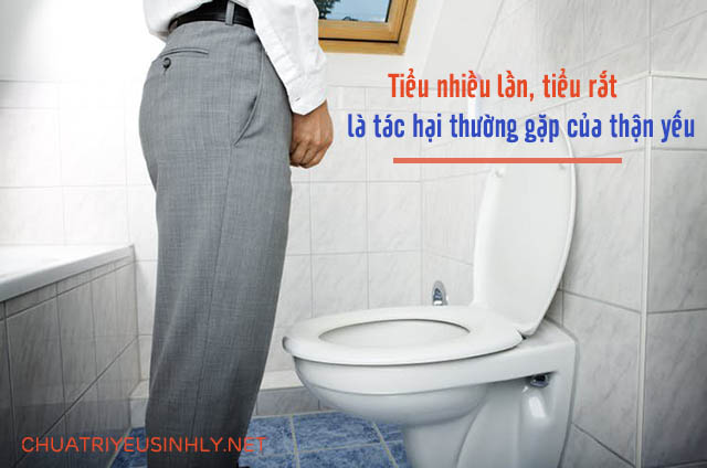 Rối loạn tiểu tiện là tác hại của thận yếu