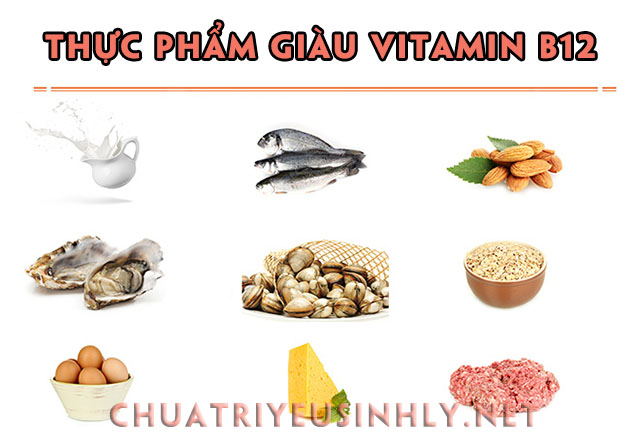 Các thức ăn chứa vitamin B12 là những thực phẩm tốt cho sức khỏe sinh sản của nam giới