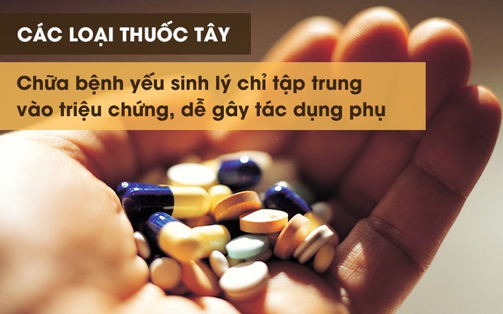 Chữa yếu sinh lý bằng thuốc Tây có nhiều tác dụng phụ