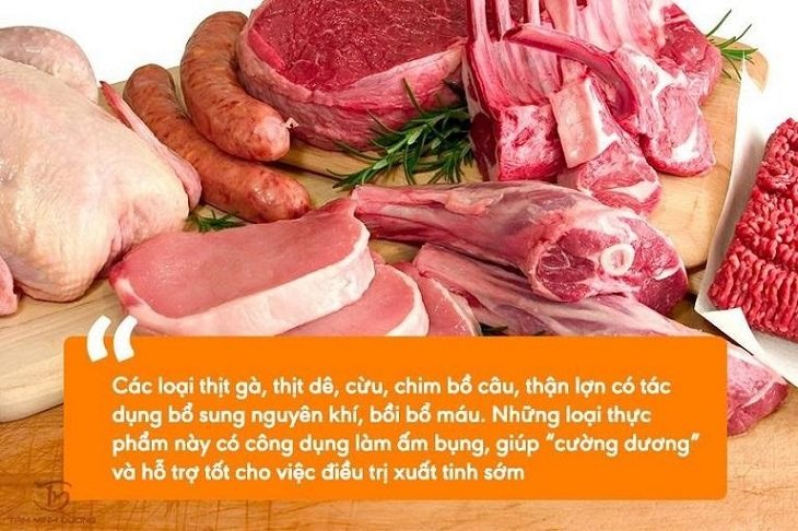 Protein là nhóm thực phẩm nam giới mắc bệnh xuất tinh sớm nên quan tâm